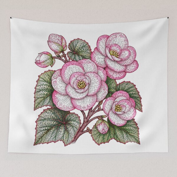 Item preview, Pink Begonias designed and sold by PaintedbyCarol.