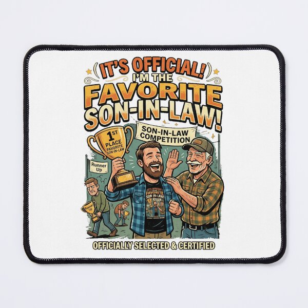 Item preview, Favorite Son In Law Trophy Winner Funny Family Father Dad designed and sold by rediscoveredapp.