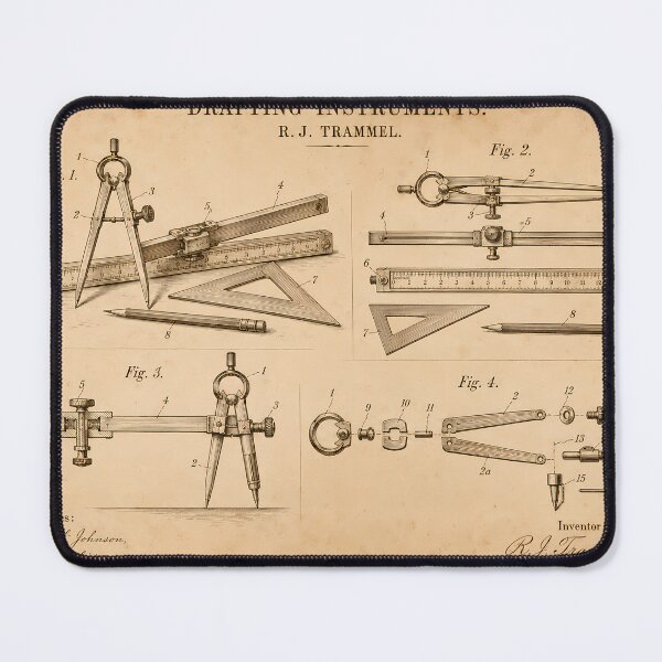 Item preview, Drafting Instruments Patent Print · Vintage Technical Wall Art · Engineer Gift designed and sold by Savannah North.