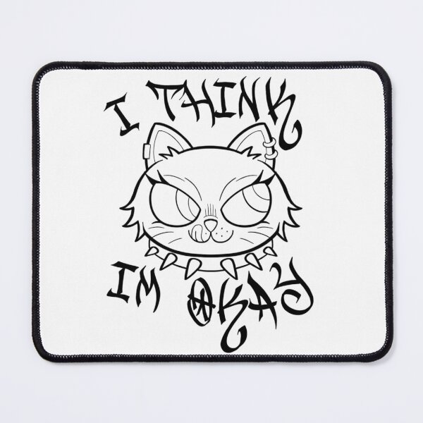 Item preview, Punk Kitty “I Think I’m Okay” Y2K Goth Cat Aesthetic designed and sold by Niix.ttt.