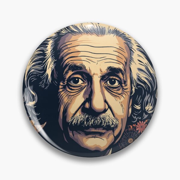 Item preview, Albert Einstein Pop Art Portrait with Floral and Cosmic Mandala designed and sold by Owcomm.
