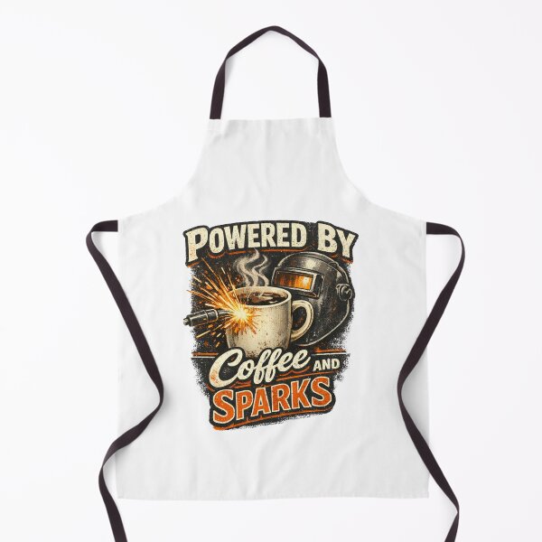 Item preview, Powered By Coffee And Sparks Welder T-Shirt designed and sold by Lechian Graphic.