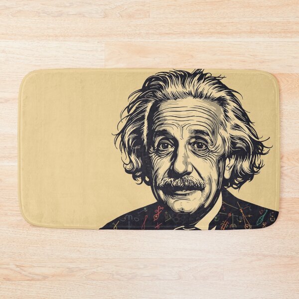Item preview, Albert Einstein Portrait with Science Symbols Vintage Pop Art designed and sold by Owcomm.