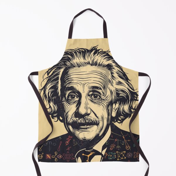 Item preview, Albert Einstein Portrait with Science Symbols Vintage Pop Art designed and sold by Owcomm.