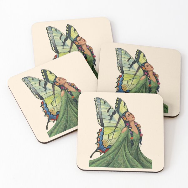 Item preview,  Frida Kahlo With Green Butterfly Wings  designed and sold by TeeARTHY.