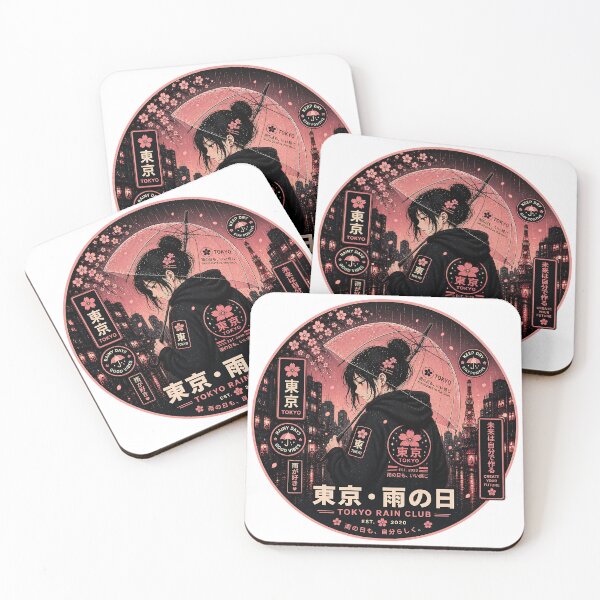 Item preview, Tokyo Rain Club Japanese Anime Aesthetic Cozy Rainy Night Streetwear Art designed and sold by Digital Culture Studio.