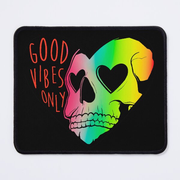 Item preview, Good Vibes Only Skull Holographic Aesthetic designed and sold by ShurikenStar.