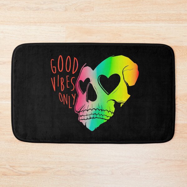 Item preview, Good Vibes Only Skull Holographic Aesthetic  designed and sold by ShurikenStar.