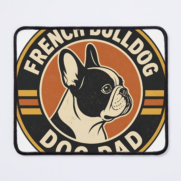 Item preview, French Bulldog Garage Dad - Vintage Retro Father's Day Badge designed and sold by Breed And Build.