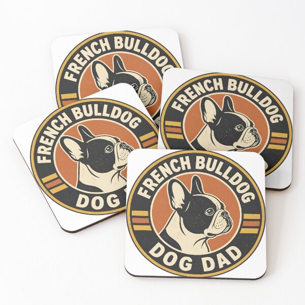 Item preview, French Bulldog Garage Dad - Vintage Retro Father's Day Badge designed and sold by Breed And Build.