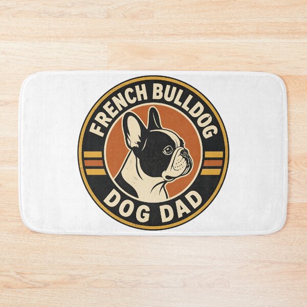 Item preview, French Bulldog Garage Dad - Vintage Retro Father's Day Badge designed and sold by Breed And Build.