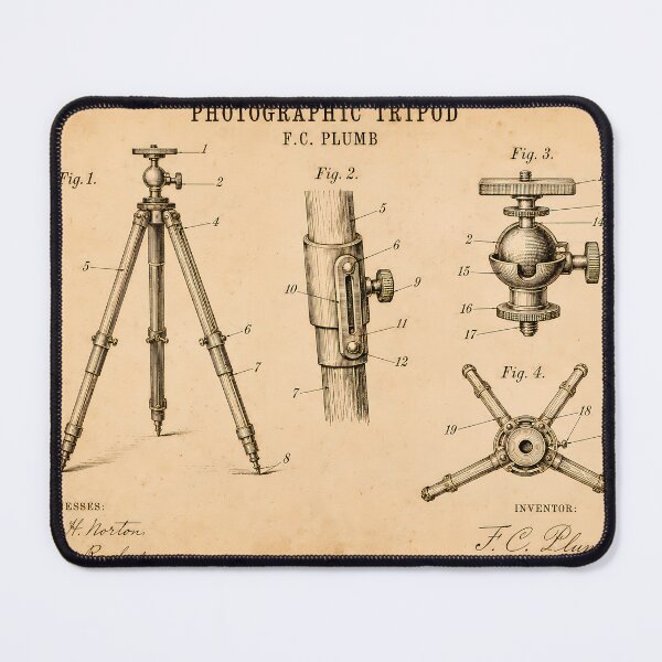 Item preview, Photographic Tripod Patent Print · Vintage Portrait Wall Art · Photographer Gift designed and sold by Savannah North.