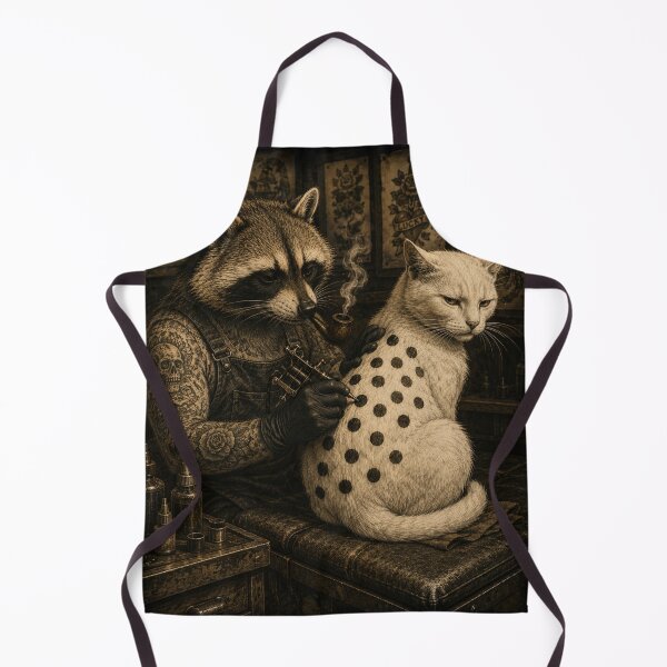 Item preview, Retro Raccoon Smoking Pipe Tattoo Artist Funny Wild Meme designed and sold by YourArt7.