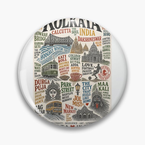 Item preview, Kolkata Calcutta Hooghly River Dakshineswar Victoria Memorial Heritage Travel  designed and sold by Aryabek.