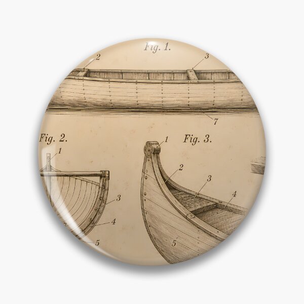 Item preview, Wooden Canoe Patent Print · Vintage Technical Wall Art · Paddler Gift designed and sold by Savannah North.