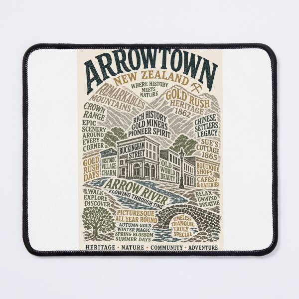 Item preview, Arrowtown New Zealand Gold Rush Buckingham Street Crown Range Scenic Travel  designed and sold by Aryabek.