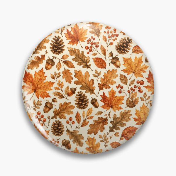 Item preview, Autumn Leaves Acorn Watercolor Botanical Seamless Pattern designed and sold by Inkworksbyshery.