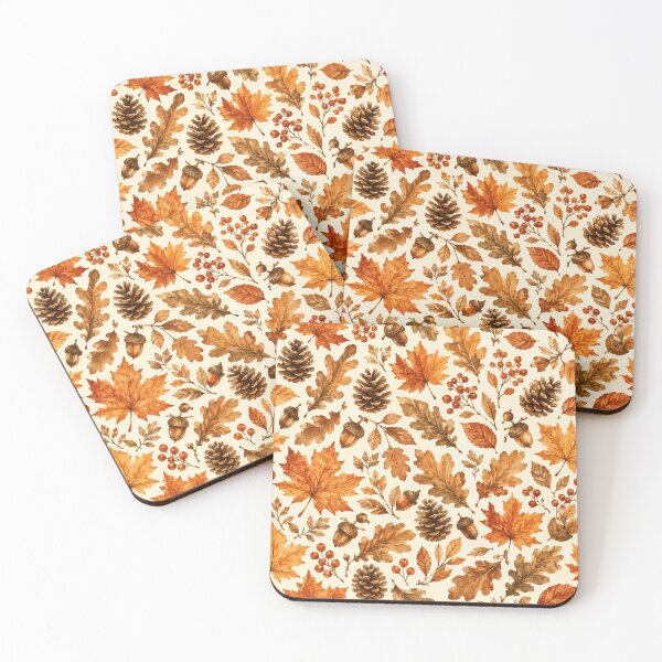 Item preview, Autumn Leaves Acorn Watercolor Botanical Seamless Pattern designed and sold by Inkworksbyshery.