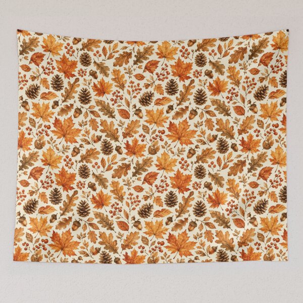 Item preview, Autumn Leaves Acorn Watercolor Botanical Seamless Pattern designed and sold by Inkworksbyshery.