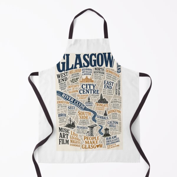 Item preview, Glasgow Map Scotland River Clyde Kelvingrove George Square Urban Heritage  designed and sold by Aryabek.