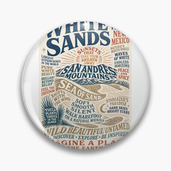 Item preview, White Sands National Park New Mexico San Andres Mountains Desert Landscape  designed and sold by Aryabek.
