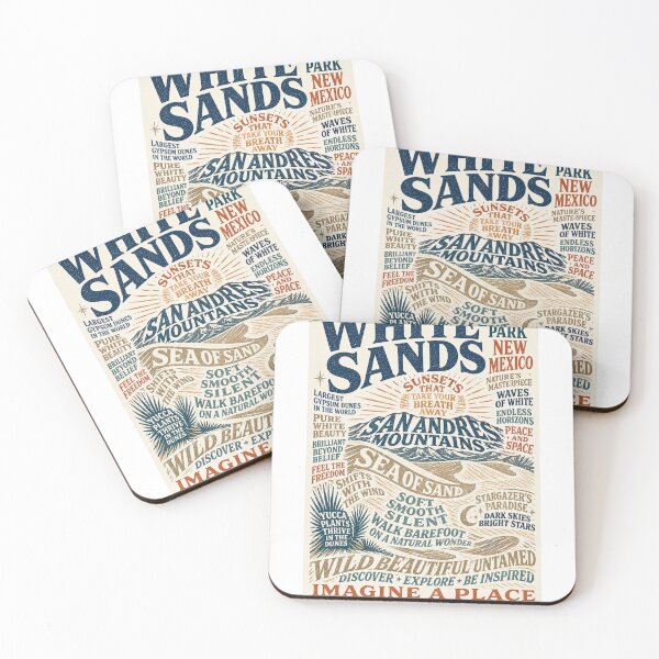 Item preview, White Sands National Park New Mexico San Andres Mountains Desert Landscape  designed and sold by Aryabek.