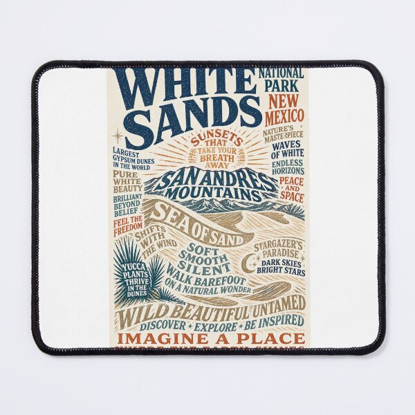 Item preview, White Sands National Park New Mexico San Andres Mountains Desert Landscape designed and sold by Aryabek.