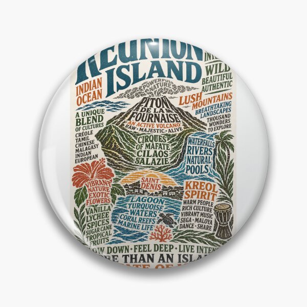Item preview, Reunion Island Piton de la Fournaise Cirques Creole Culture Travel  designed and sold by Aryabek.