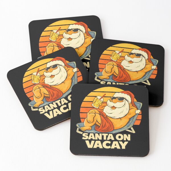 Item preview, Santa Claus on vacation drinking a cold beverage designed and sold by wingoo22.