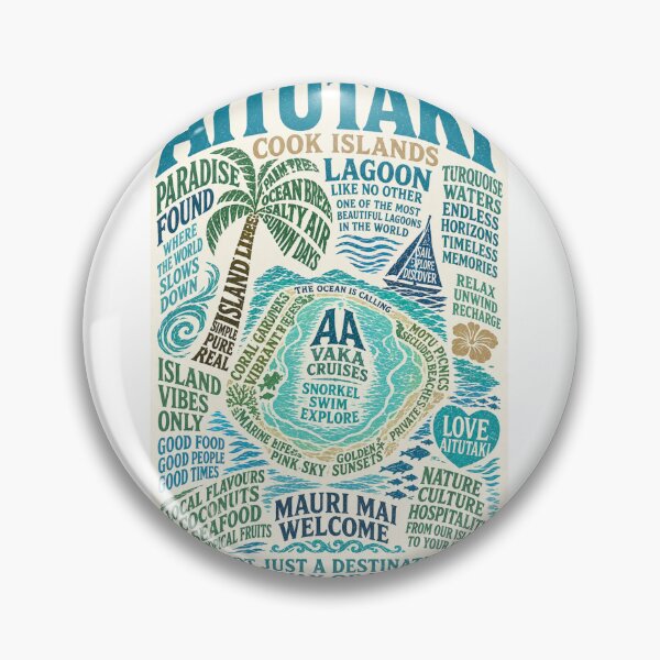 Item preview, Aitutaki Cook Islands Lagoon Paradise Polynesian Island Escape designed and sold by Aryabek.