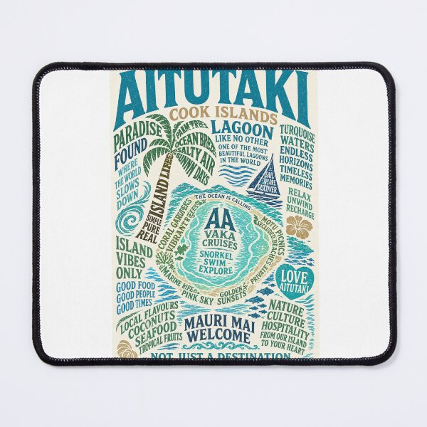 Item preview, Aitutaki Cook Islands Lagoon Paradise Polynesian Island Escape designed and sold by Aryabek.