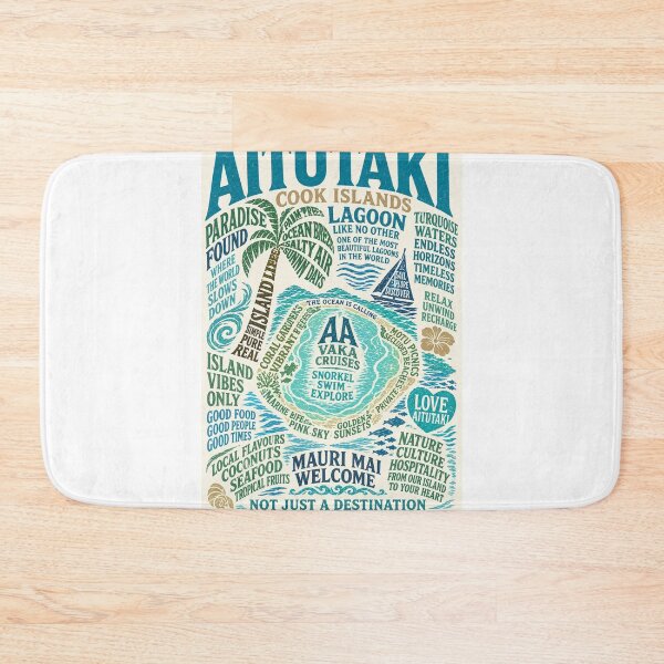 Item preview, Aitutaki Cook Islands Lagoon Paradise Polynesian Island Escape designed and sold by Aryabek.