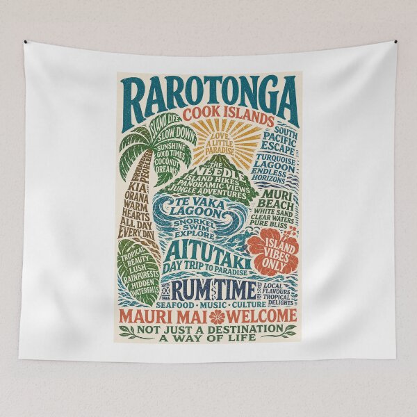 Item preview, Rarotonga Cook Islands Muri Beach Te Vara Nui Island Paradise  designed and sold by Aryabek.