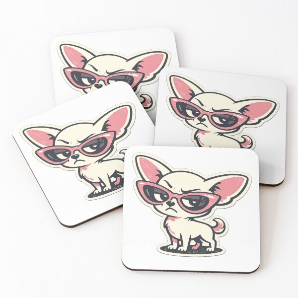 Artikelvorschau, Frecher Chihuahua mit pinkfarbener Sonnenbrille entworfen und verkauft von EastEndTownie.