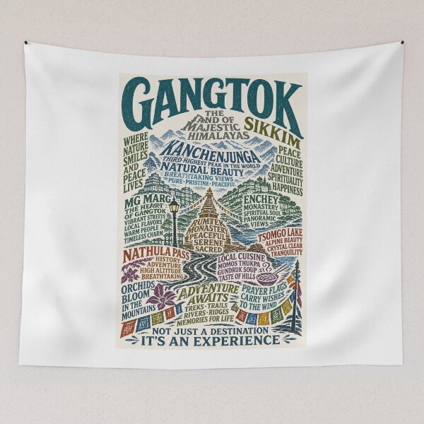 Item preview, Gangtok Sikkim Kanchenjunga Rumtek Monastery Nathula Pass Travel  designed and sold by Aryabek.