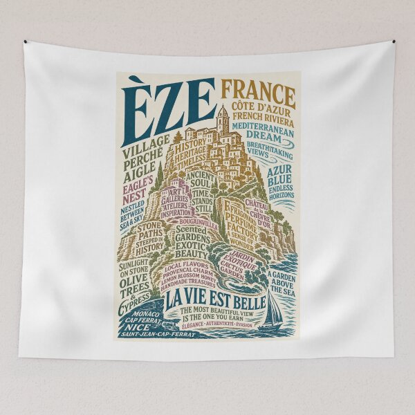 Item preview, Èze France Côte d’Azur French Riviera Mediterranean Village Travel  designed and sold by Aryabek.