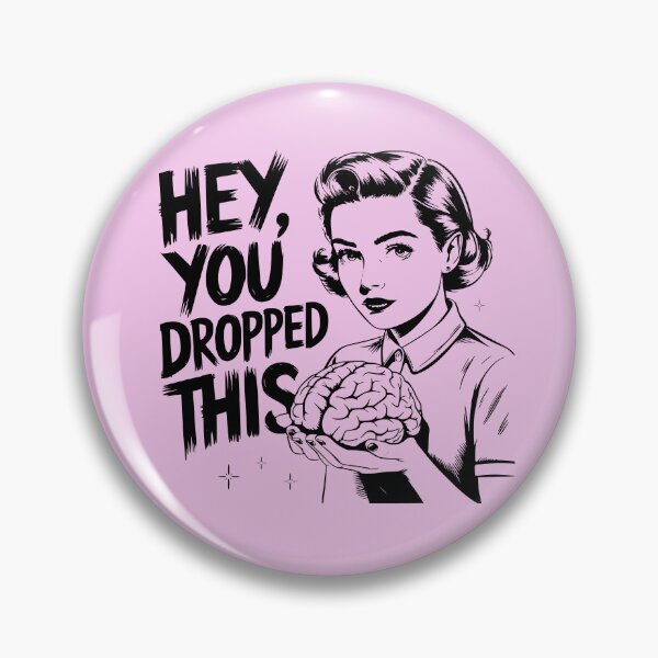 Item preview, Hey You Dropped This Funny Brain Retro Vintage designed and sold by Aichelangelo.