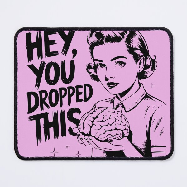 Item preview, Hey You Dropped This Funny Brain Retro Vintage designed and sold by Aichelangelo.