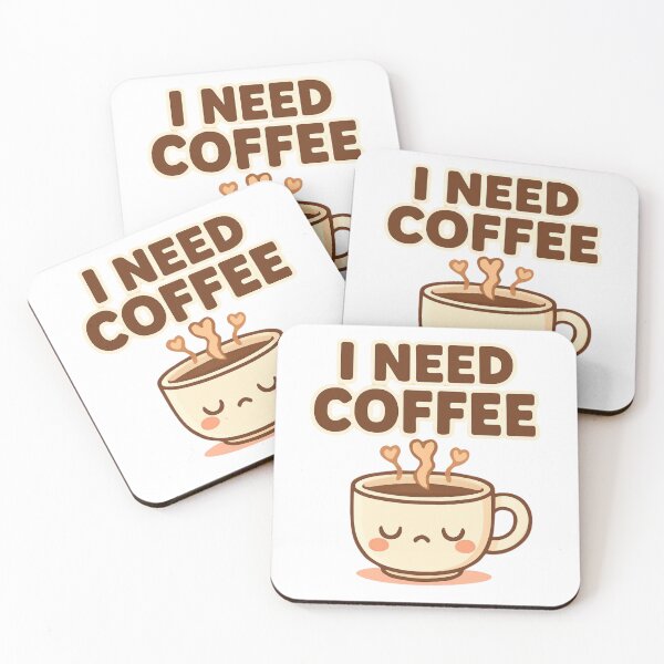 Item preview, I Need Coffee | Cute Kawaii Coffee Cup designed and sold by Noxivora.