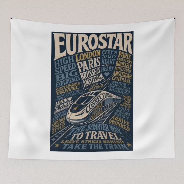 Item preview, Eurostar London Paris Brussels Amsterdam High Speed Rail Travel  designed and sold by Aryabek.
