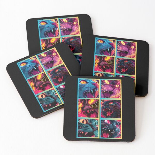 Item preview, Neon Rage Cats – Cyber Claw Fury designed and sold by Szpaku desart .