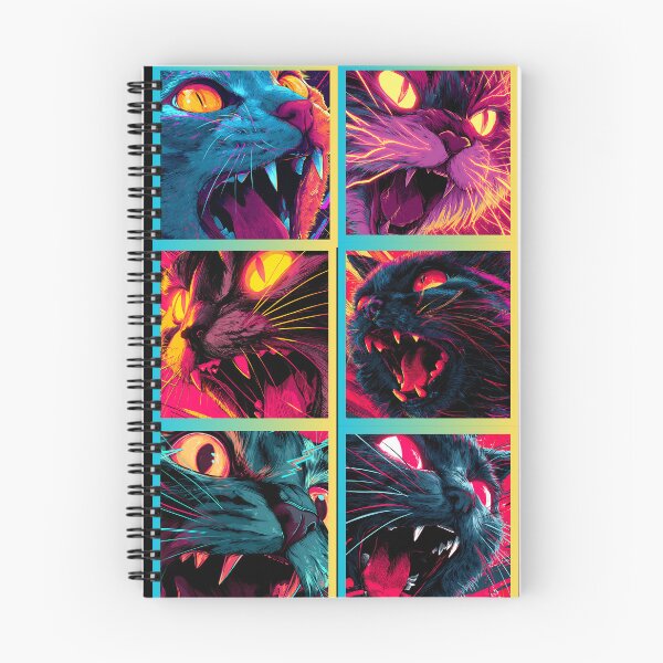 Item preview, Neon Rage Cats – Cyber Claw Fury designed and sold by Szpaku desart .