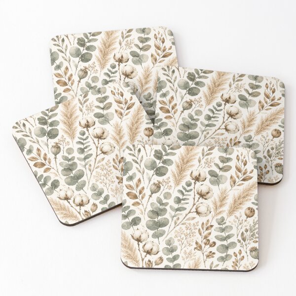 Item preview, Eucalyptus Dried Botanical Watercolor Seamless Pattern designed and sold by Inkworksbyshery.