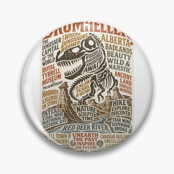 Item preview, Drumheller Alberta Badlands Royal Tyrrell Museum Dinosaur Fossil Travel  designed and sold by Aryabek.