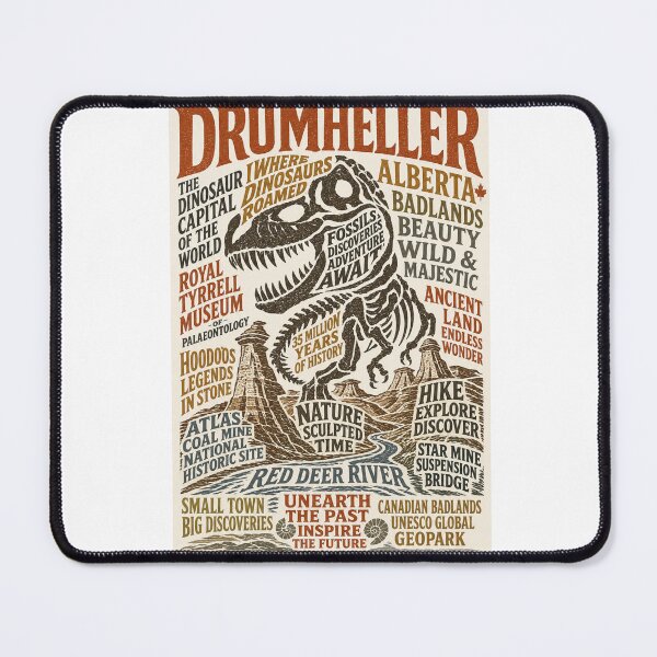 Item preview, Drumheller Alberta Badlands Royal Tyrrell Museum Dinosaur Fossil Travel designed and sold by Aryabek.