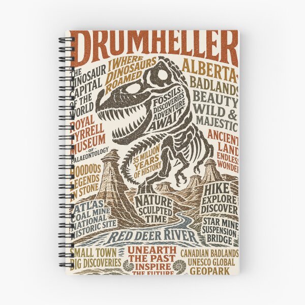 Item preview, Drumheller Alberta Badlands Royal Tyrrell Museum Dinosaur Fossil Travel  designed and sold by Aryabek.