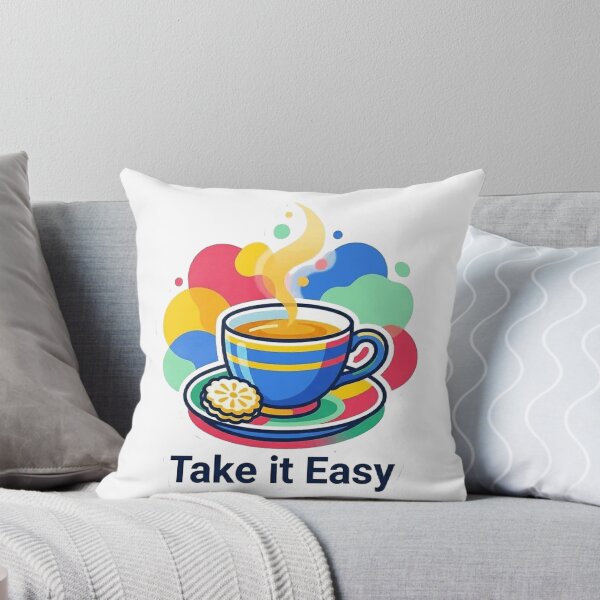 Item preview, Take it Easy- Colorful Coffee &Cookie Art designed and sold by Northern Glow Art.