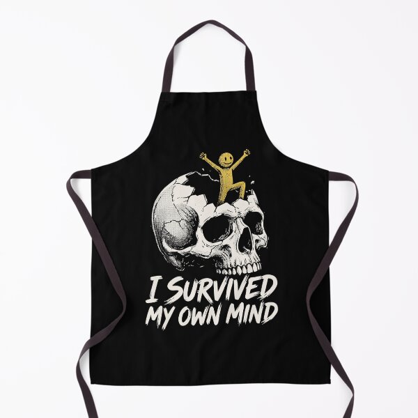 Item preview, I Survived My Own Mind Skull Grunge Dark Humor Mental Health designed and sold by cabana.space.