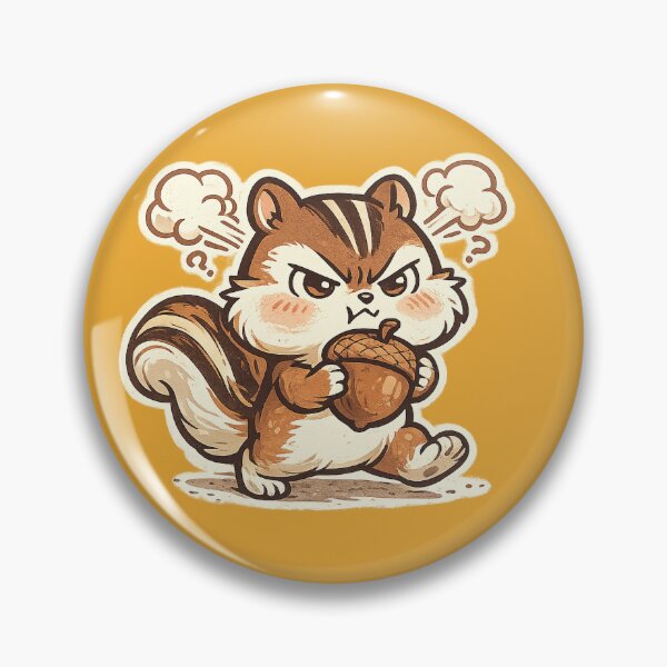 Item preview, Angry Little Chipmunk with Acorn designed and sold by EastEndTownie.