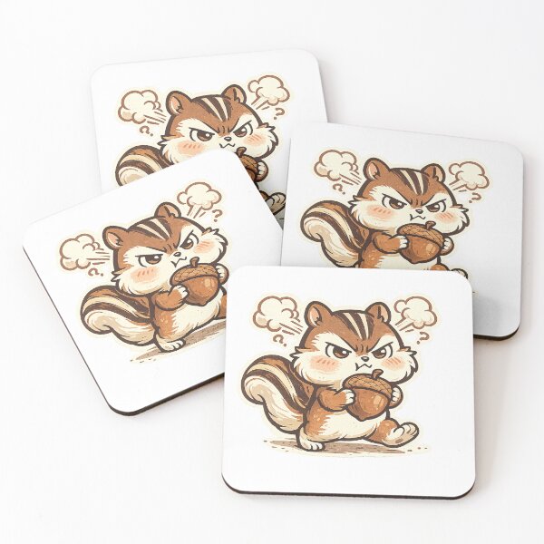 Item preview, Angry Little Chipmunk with Acorn designed and sold by EastEndTownie.